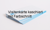 Visitenkarte kaschiert mit Farbschnitt